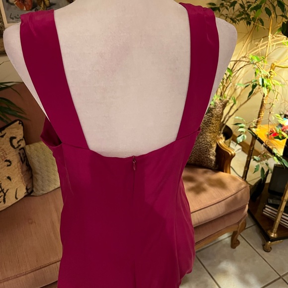 Nanette Lepore Size 10 Magenta Silk Cami/Tank - Picture 8 of 11